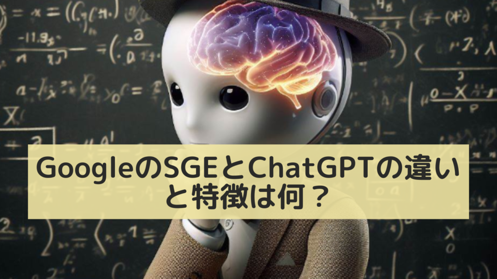 GoogleのSGEとChatGPTの違いと特徴は何？